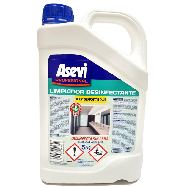Desinfectante bactericida sin lejía Asevi Gerpostar Plus 5L